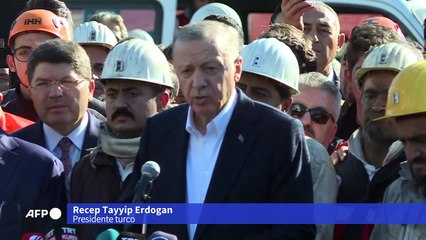 Erdogan visita mina de carvão onde 41 trabalhadores morreram em explosão