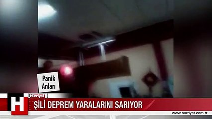 Şili'deki deprem anı kamerada