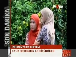 ENDONEZYA'DAKİ DEPREMDEN İLK GÖRÜNTÜLER