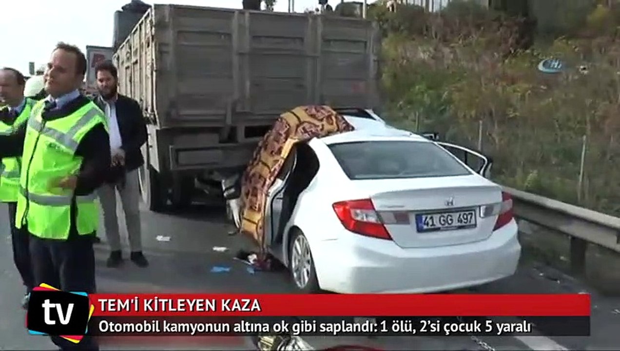 TEM Dilovası mevkiinde feci kaza