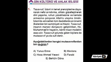 DİN KÜLTÜRÜ VE AHLAK BİLGİSİ SORULARININ ÇÖZÜMLERİ