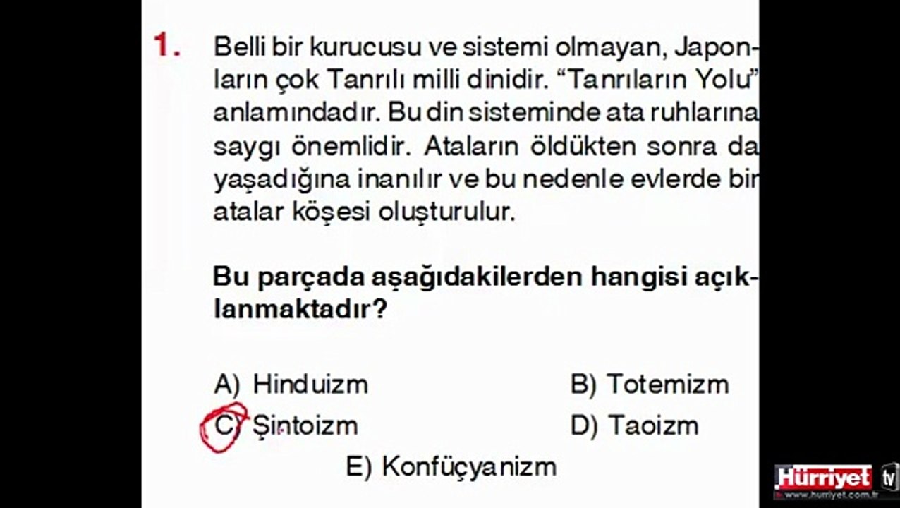 DİN KÜLTÜRÜ VE AHLAK BİLGİSİ SORULARININ ÇÖZÜMLERİ