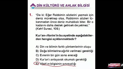 DİN KÜLTÜRÜ VE AHLAK BİLGİSİ SORULARININ ÇÖZÜMLERİ