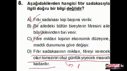 DİN KÜLTÜRÜ VE AHLAK BİLGİSİ SORULARININ ÇÖZÜMLERİ