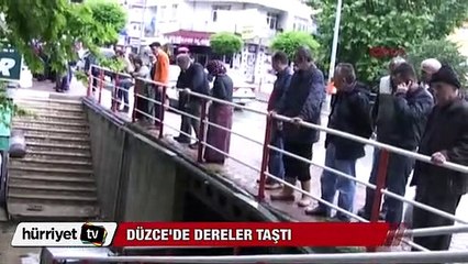 Düzce'de dereler taştı
