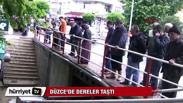 Düzce'de dereler taştı