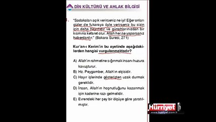 DİN KÜLTÜRÜ VE AHLAK BİLGİSİ SORULARININ ÇÖZÜMLERİ