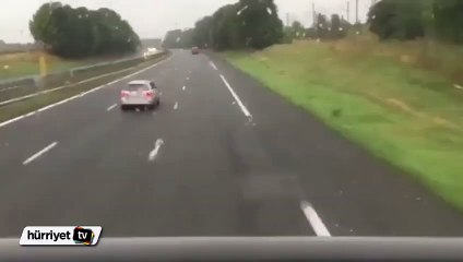 Şoför direksiyon başında uyuyunca...