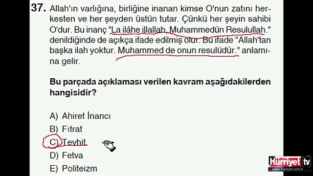 DİN KÜLTÜRÜ VE AHLAK BİLGİSİ SORULARININ ÇÖZÜMLERİ