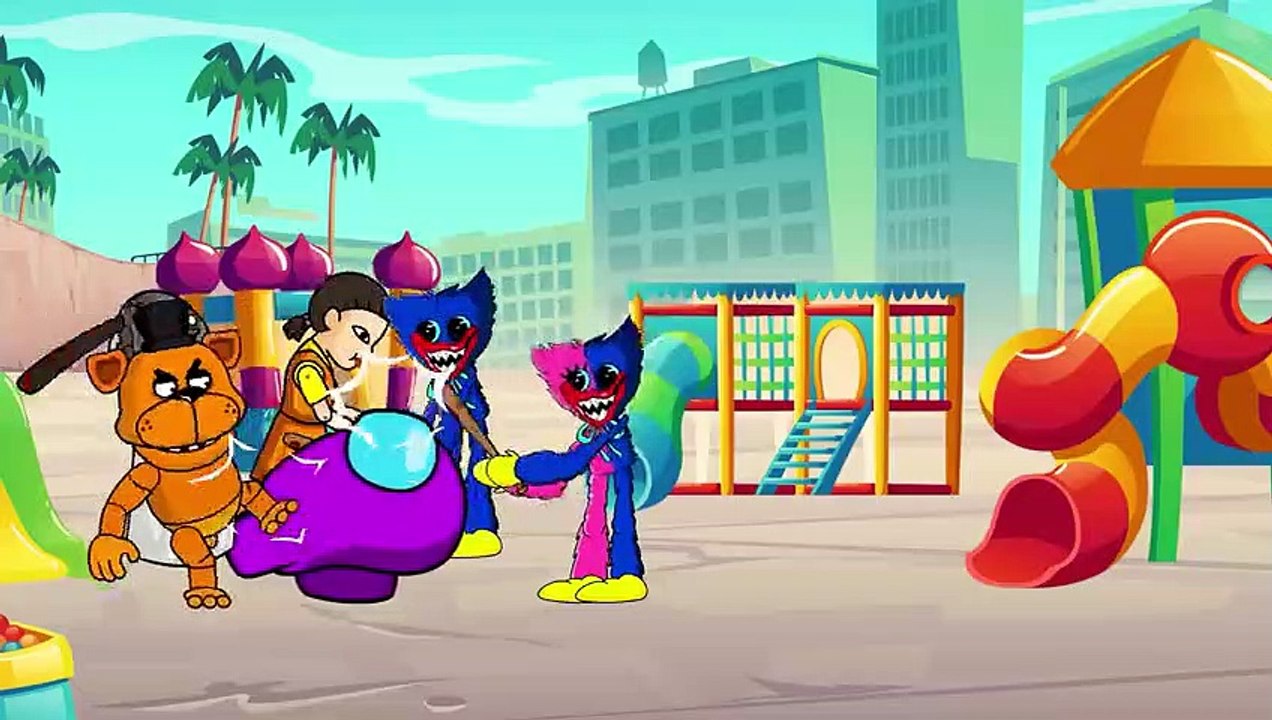 Giant Among Us vs Squid Game, Huggy, Kissy, Granny, Freddy _ Peanut Among Us Zombie Animation ( 480 X 854 )