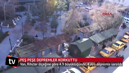 Van'da peş peşe depremler korkuttu