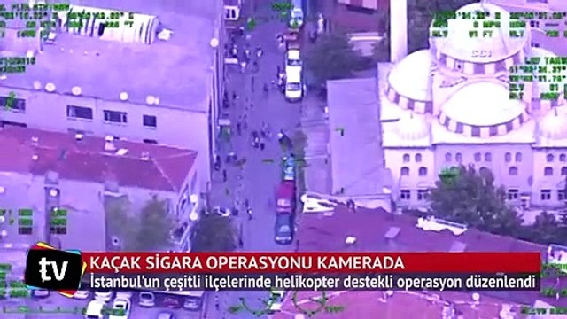 Helikopter destekli kaçak sigara operasyonu kamerada