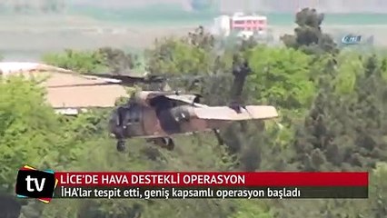 Lice'de geniş kapsamlı ve hava destekli operasyon