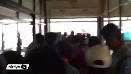 Deprem sonrası havalimanında panik