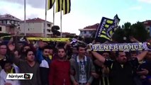 Fenerbahçeli taraftarların Samandıra'dan uğurulama görüntüleri