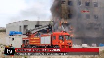 Keşan’da hastane inşaatında yangın