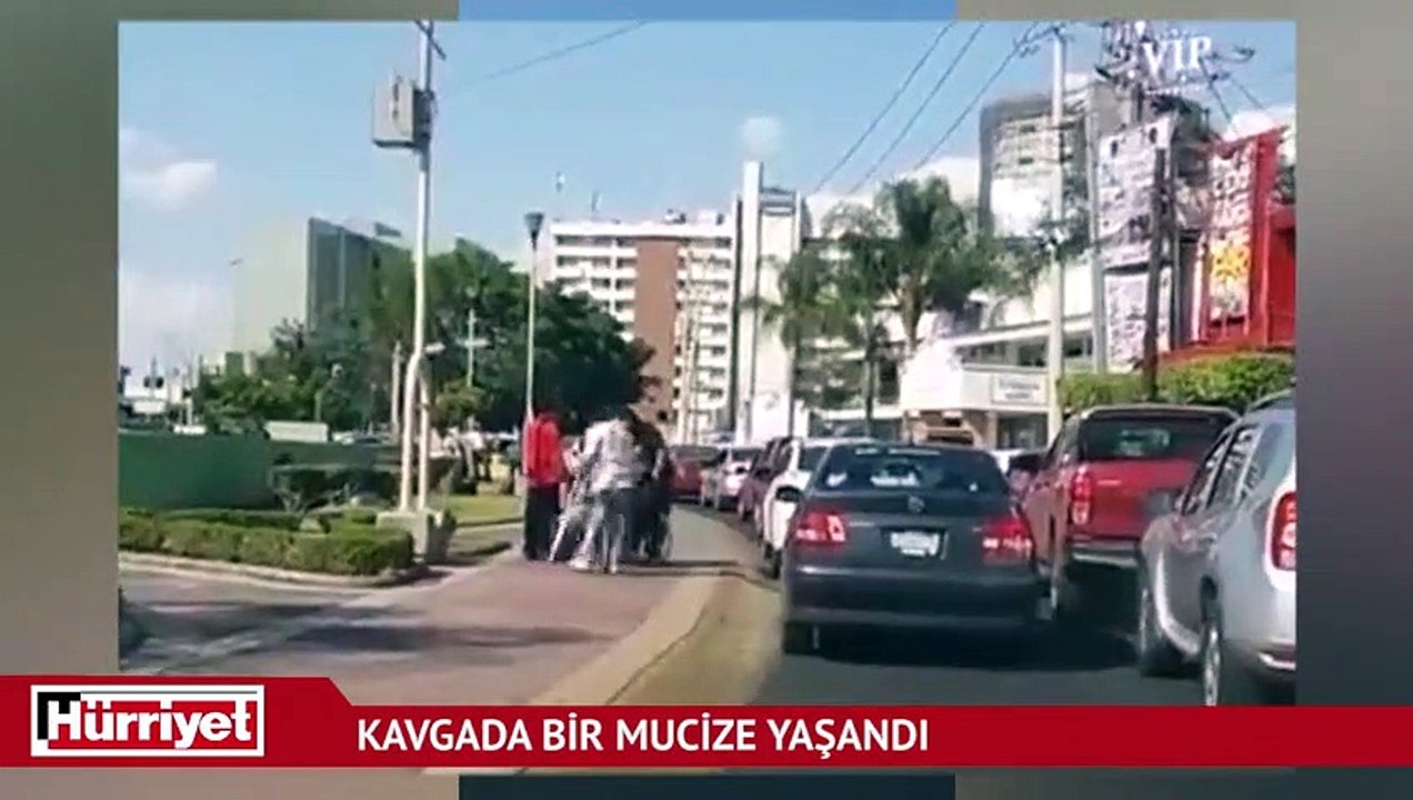 Meksika'da çekilen ilginç kavga görüntüsü