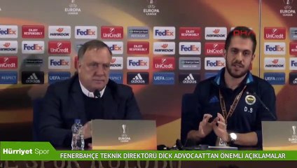 Fenerbahçe Teknik Direktörü Dick Advocaat'tan önemli açıklamalar