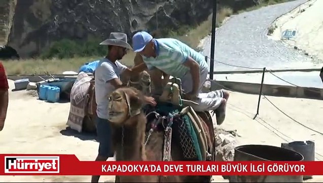 Kapadokya'da deve turları büyük ilgi görüyor