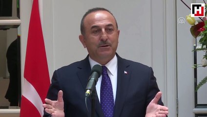 Bakan Çavuşoğlu Hollanda'da konuştu