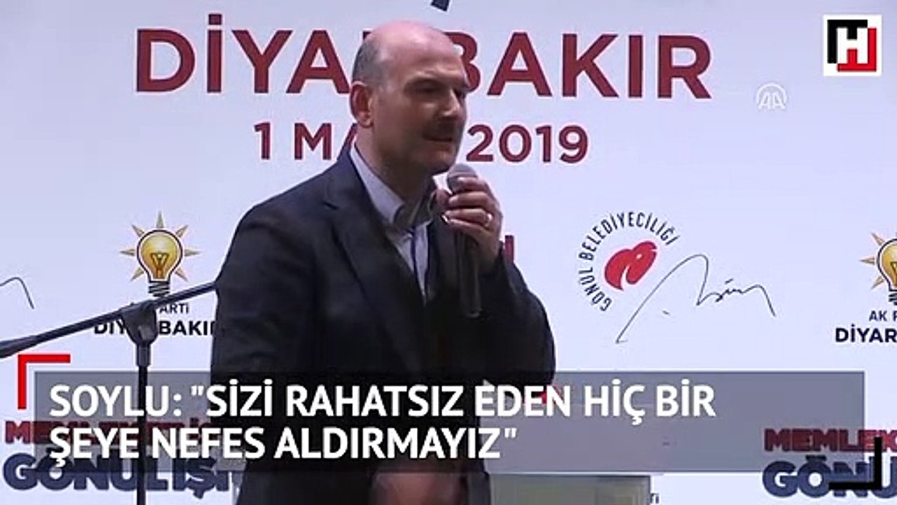 Soylu: "Sizi rahatsız eden hiç bir şeye nefes aldırmayız"