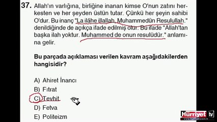 DİN KÜLTÜRÜ AHLAK BİLGİSİ SORULARININ ÇÖZÜMLERİ