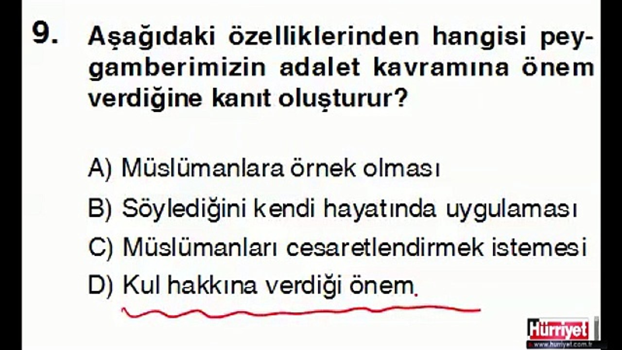 MESOS DİN KÜLTÜRÜ VE AHLAK BİLGİSİ SORULARININ ÇÖZÜMLERİ