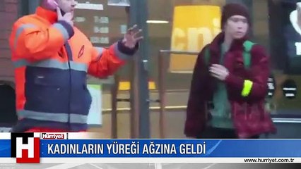KADIN ADAMA YUMRUĞU ÇAKTI
