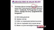 DİN KÜLTÜRÜ VE AHLAK BİLGİSİ SORULARININ ÇÖZÜMLERİ