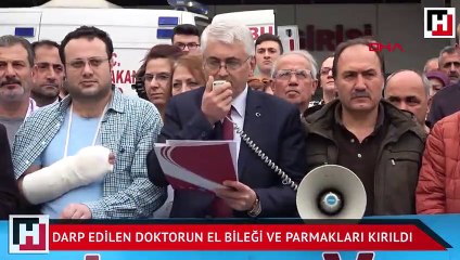 Trabzon'da darp edilen doktorun el bileği ve parmakları kırıldı