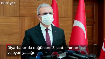 Diyarbakır'da düğünlere 3 saat sınırlaması ve oyun yasağı 
