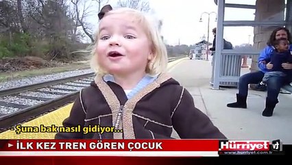 HAYATINDA İLK KEZ TREN GÖRÜNCE...