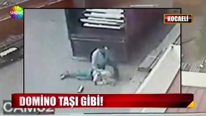 Pencereler domino taşı gibi işçinin kafasına düştü