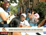 Misiones Socialistas del barrio Bolívar entrega insumos en las zonas afectadas de las Tejerías