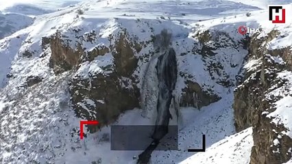 Susuz Şelalesi dondu