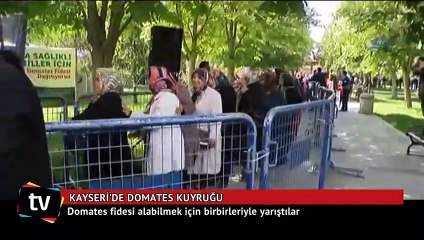 Скачать видео: Domates fidesi alabilmek için birbirleriyle yarıştılar