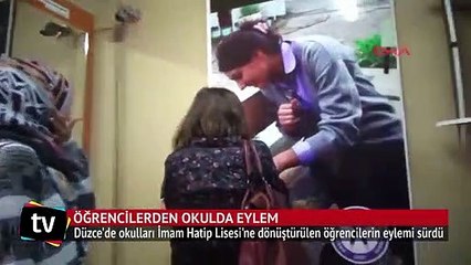 Okulları İmam Hatip Lisesi'ne dönüştürülen öğrencilerin eylemi sürdü