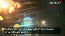 Kadıköy’de Fikirtepe Mahallesi'nde bulunan bir rezidansta yangın