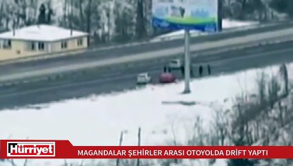 Ordu'da magandalar otoyolda drift yaparak tehlikeye yarattı