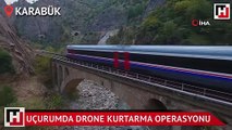 Uçurumda drone kurtarma operasyonu