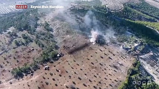 Teröristlerin vurulma anı drone kamerasında!