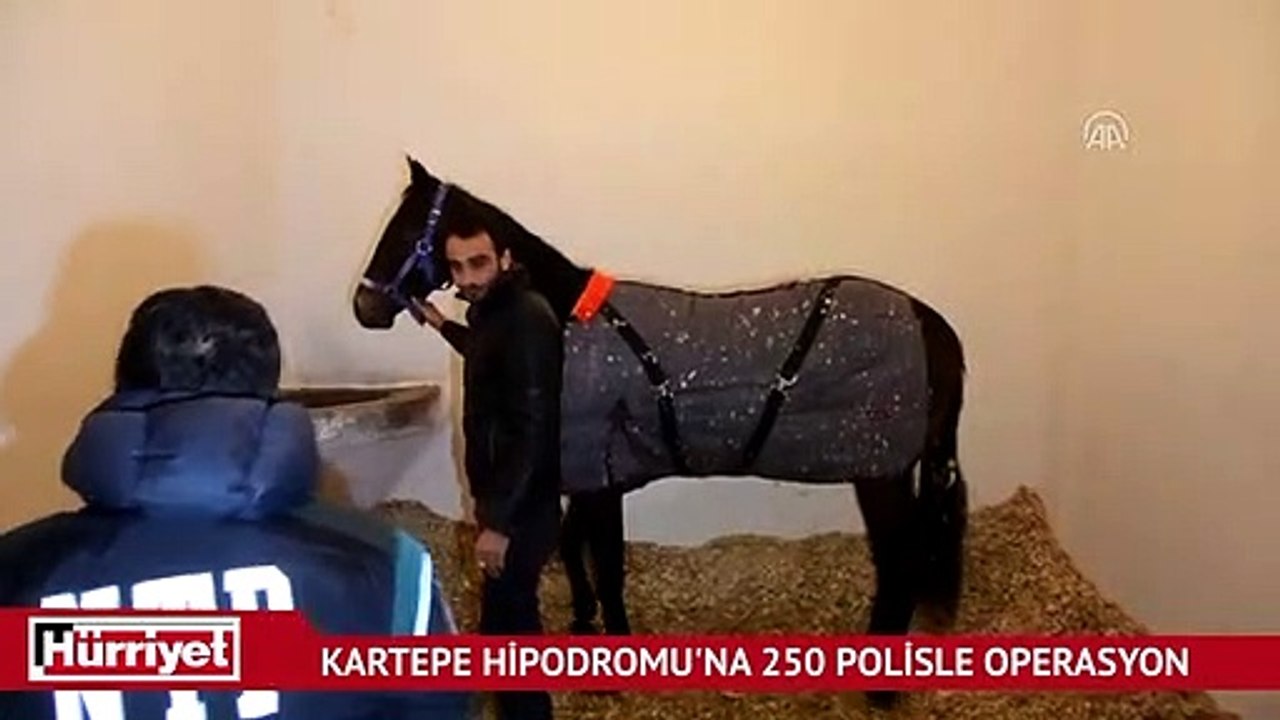 Kartepe Hipodromu'na 250 polis ve dronlarla operasyon
