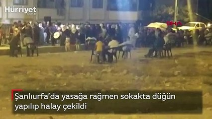 Görüntüler Şanlıurfa'dan... Yasağa rağmen sokak düğünü yaptılar