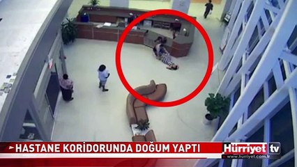 HASTANE KORİDORUNDA BÖYLE DOĞUM YAPTI