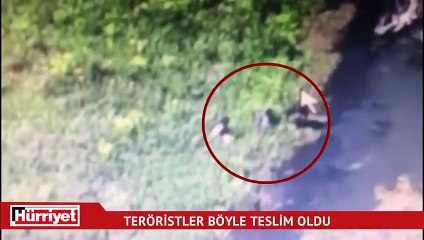 Drone saniye saniye takip etti! Teröristler böyle teslim oldu