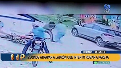 Iquitos: vecinos se unen y capturan a ladrón cuando asaltaba a pareja