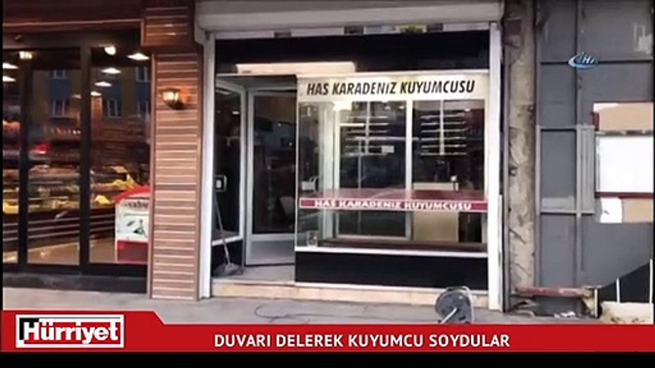 Duvarı delerek girdikleri kuyumcudan 900 bin liralık altın çaldılar