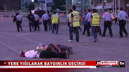 DURAN KADIN BAYGINLIK GEÇİRDİ! TAKSİM'DE DURAN İNSAN EYLEMİ