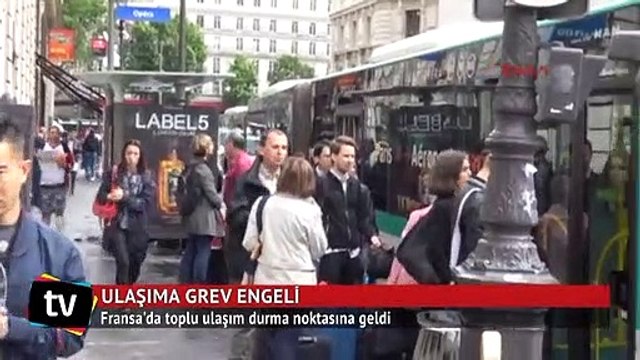 Fransa'da toplu ulaşım durma noktasına geldi