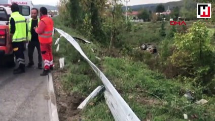 TEM'de akılalmaz kaza! İzmariti atayım derken